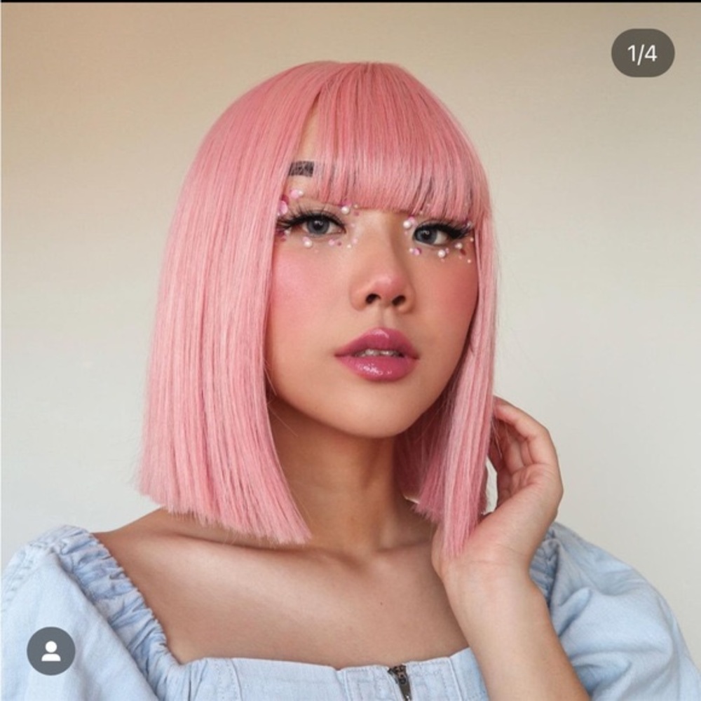 INH Hair Uma Bubblegum Pink Short Wig